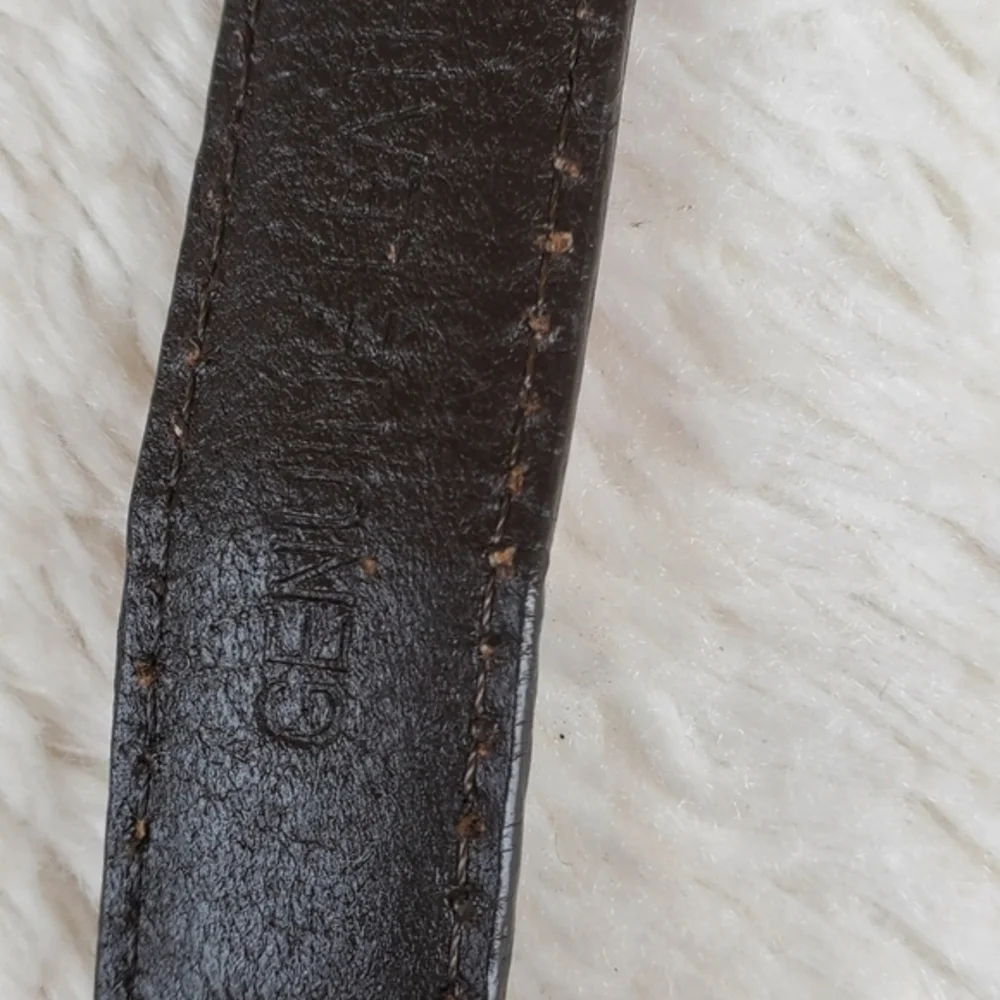 Vintage whipstitched multi‎ color leather belt S/M